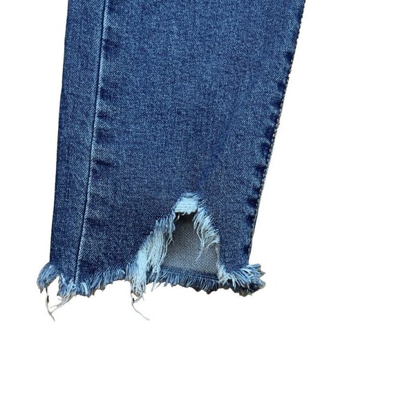 LEVI'S WEDGIE Skinny Fit High Rise Distressed hem Button Fly Mid Wash Jeans 28 - Picture 4 of 5